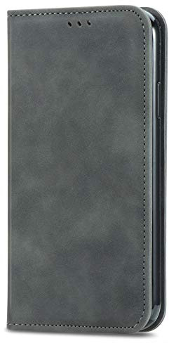 Wuhaizher for Honor 200 Smart Phone Case Wallet Flip Shockproof, Grey | Faux Leather Solid Glossy Folio Foldable with Kickstand Card Slots Magnetic Closure Cover for Honor 200 Smart