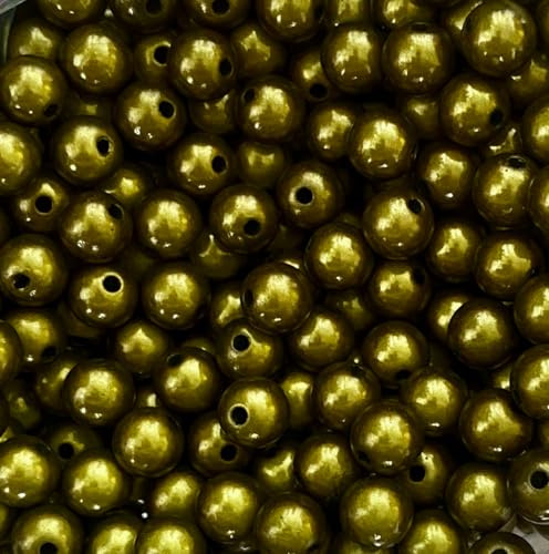 Wunderperlen 14mm, 50g (ca. 35 Stück), Miracle beads, 3d Illusion PEARLY PARADISE (Olive)