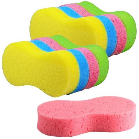 9 Pcs Car Wash Sponges Colorful Car Sponges for Washing Large Sponges for Car Cleaning Windows and Anti-Scratch for Wheels Windscreen & Bodywork for Car Boat Cleaning