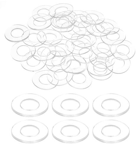 QUARKZMAN Kunststoff Unterlegscheiben M6 × 12 × 1mm 150 Stück | dichtungsringe bolzen gewindestange Dichtscheiben Transparent Flache Ausführung für Schrauben & Muttern Scheiben Sortiment