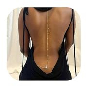 Body Chain Necklace for Backless Dress Back Necklace Gold Chain Necklace Sexy Bikini Waist Chains for Beach