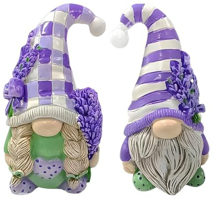 Genérico Figuras De Gnomos De Resina | Decoración Miniaturas Gnomos para Mesa | Pequeñas Figuras de Enanos Decoración Versátil de Paisaje para Estantería Patio y Sala de Estar