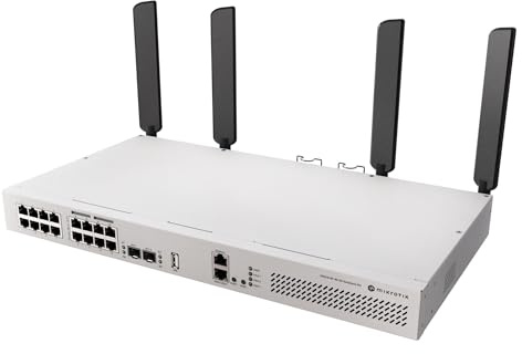 Mikrotik Cloud Router Switch Crs418-8P-8G-2s+5axq2axQ-Rm, 17x Gigabit Poe (8x Poe Af/at), 4x4 Mimo Wifi6 Ax, 2x 10g Sfp+, Rackmount (crs418-8P-8G-2s+