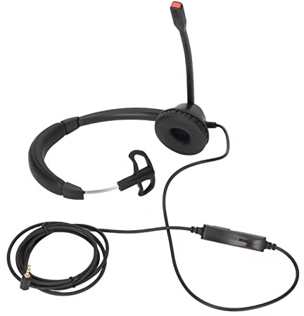 Yctze Listing Monaural 2.5mm Telephone Headset Call Centres and Telemarketing - Volume, Noise Cancelling Microphone, Flexible Design, Perfect Offices and PC Use