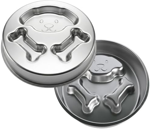 Nivofu Ciotola Anti Ingozzamento Acciaio Inox per Cani e Gatti, per Cibo Secco e Umido, Argento 22 x 22 x 4 cm