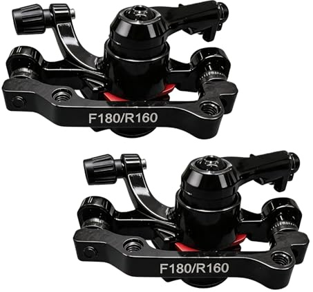 InYoHui Mechanical Disc Brake Kit 160mm Rotors MTB Set | Aluminium Alloy, fits F160/R140 and R160/F180, with Mounting Bolts, Reliable Stopping on Steep Descents and Loose Terrain