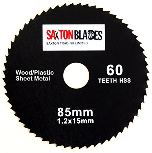 Saxton GPB8560T HSS Kreissägeblatt, 85 mm x 60 Zähne, kompatibel mit Worx Worxsaw Bosch Makita Ryobi