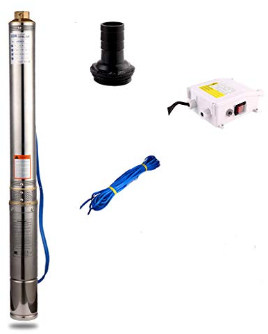 SHYLIYU Edelstahl Tiefbrunnenpumpe Tauchpumpe 3 Zoll, 370W, 3300 L/H Gartenpumpe oder Heimgebrauch Wasserpumpe für Brunnen Brunnenpumpen