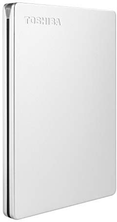 Toshiba Canvio Slim 1TB Portable External Hard Drive USB 3.0, Silver - HDTD310XS3DA
