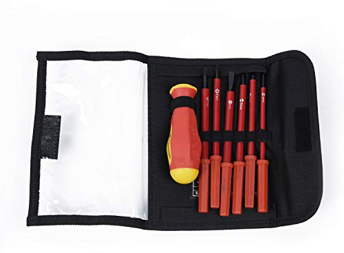 TOOLSTAR Lot de 7 tournevis isolés magnétiques PH pour électricien, outil de réparation multifonctionnel avec lames interchangeables