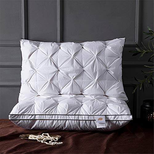 Goose Down Pillow, Hotel Pillow, Super Soft Hotel Quality 100% White Goose Down White Pillow 48 X 74 Cm (white,1 pack)