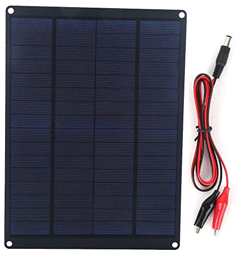 Kuuleyn Chargeur de Panneau Solaire, Kit de Panneau Solaire 10W Chargeur d'alimentation Portable étanche Panneau photovoltaïque pour Charge de téléphone de Voiture pour la randonnée à vélo e