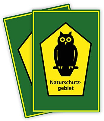STROBO 2 Stück Naturschutzgebiet Hinweisschild | Stabile 3mm Hartschaumplatte als 30x20cm Schild mit UV-Schutz für den Außenbereich