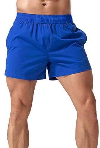 Muscle Alive Herren Laufen Kurze Hose 5 Leicht Fitness Bodybuilding Shorts | Mesh-Rückseite,Schnelltrocknend Atmungsaktiv,Leichte Polyester Fitness Shorts für Leichtathletik, Gym,Training und Yoga