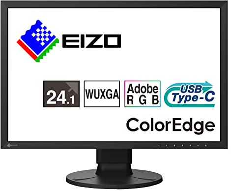 EIZO ColorEdge CS2400S-LE 61,1 cm (24,1 Zoll) Grafik Monitor (HDMI, USB Hub, USB-C, KVM Switch, DisplayPort, 1920 x 1200, 99% AdobeRGB, 95% DCI-P3) schwarz