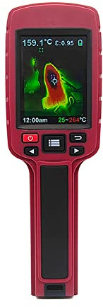 Irfora Telecamera termica portatile a infrarossi da 60 x 60 pixel, definizione chiara, telecamera per imaging, misuratore di temperatura