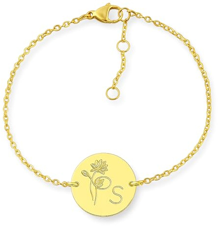 Personalisiertes Armband Gold, Silber, Rosé | Gravur Armband | personalisiertes Geschenk für Frauen, Freundin, Mama