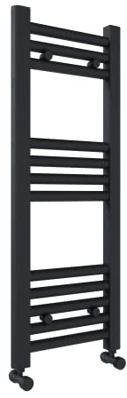 lauenberg 300x800mm Towel Warmer Flat, Wall Mounted Matte Anthracite Plated Steel Bathroom Towel Rail Radiator, Suitable for Central Heating, Electric and Dual Fuel