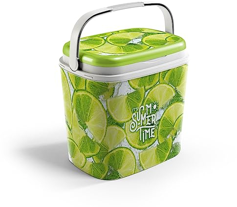 Kühlbox | Passive Kühlbox | Kühltaschen aus Kunststoff mit polystyrol thermische Isolierung (Limette, 27 L)