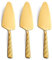 FULLYWARE Paletta per torta color oro, in acciaio inox, 23,9 cm, set da 3 pezzi, lavabile in lavastoviglie