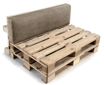 Gutekissen® Palettenkissen, Gartensofakissen, Sitzkissen, Rückenlehne gefüllt mit Poulirette-Schaum, viele Farben und Größen PFL (Rückenlehne 120x40, Hellbraun)