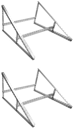 GLIESE Solarmodul Halterung 118 cm ( 46 Zoll ) 2 Sets,Robuste Solarmodule Montageset Aufständerung,Photovoltaik-Halterung 0°- 90° Einstellbar,Neigungshalterungen für Balkonkraftwerk Halterung