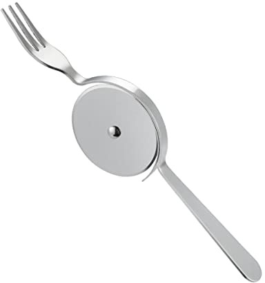 ABOOFAN Roulette Multifonction Acier Inoxydable Avec Fourchette Outil De Découpe Pour Pizzas Gâteaux Et Pâtes Poignée Ergonomique Antidérapante