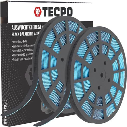 TECPO 2400x5g Auswuchtgewichte schwarz Klebegewichte Auswucht Gewichte Alufelgengewichte 6KG