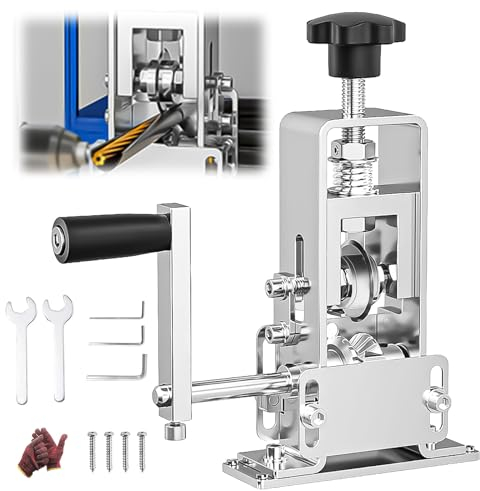 Manuelle Kabelschälmaschine für 1.5-25mm Kabel,kabel abisolierer,2-in-1-Kabelabisolierer Manuell Oder Elektrisch,Abisolierwerkzeug mit Fäustling, Audio-Datenkabel,Kabelrecycling und Kabelabisolierung