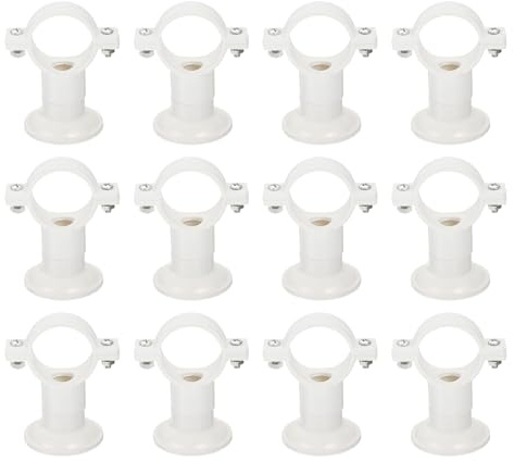 sourcing map Lot de 12 colliers de serrage en PVC de 32 mm avec base, adaptés pour les supports de tuyau d'arrosage de 32 mm, support de tuyau d'eau en plastique