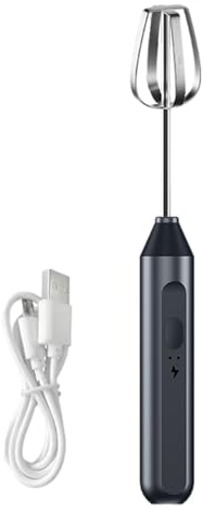 Mousseur à lait électrique à double fouet portable, 3 vitesses, rechargeable par USB, fouet électrique, mousseur à lait manuel pour café/latte/cappuccino/œuf
