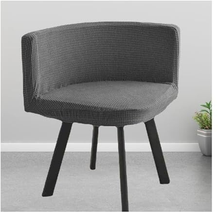 Mswborml Triangular Cubierta de Silla para Comedor Estilo Nordico, Giratoria Funda para Silla de Comedor con Respaldo Triangular 4/2/1 Piezas, Elásticas Funda Silla Alta de Bar Lavable,C,4PCS