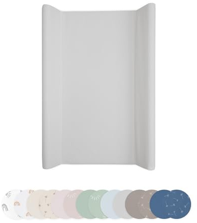 Ehrenkind® Abwaschbare Wickelauflage mit Keil - Hygienisch, Sicher und Vielseitig in Hellgrau | Wickelauflage 50x70 | Wickelunterlage | Wickeltischauflage abwaschbar
