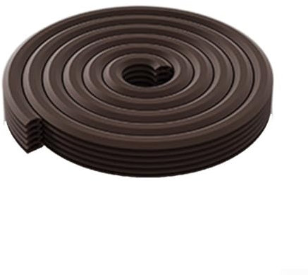 Holzofen-Ventilator, Rohr-Kaminventilator mit magnetischem Thermometer, 6 m verstellbares TPE-Material für effektive Isolierung (braun)