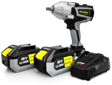 Rodcraft RC9077K6 Akku-Schlagschrauber eBeast Set, 1/2, 1500 Nm Lösemoment | 3 U/min, 2x 6 Ah Akku und Ladegerät. Inklusive Stofftasche