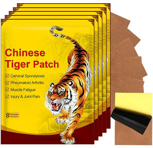 FENYW 40 Pièces Patch Anti Douleur, Patchs Anti-Douleur, Patch Chauffant, Patchs De Soulagement De La Douleur, Patchs de Tigre Chinois Pour Douleurs Cou,Nuque,Epaules