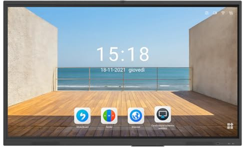 Adesa Monitor Interattivo multimediale, 65 pollici 4K UHD Touch Screen antiriflesso, Android 11, Ram 4GB, Memoria 32GB, Applicazioni incluse