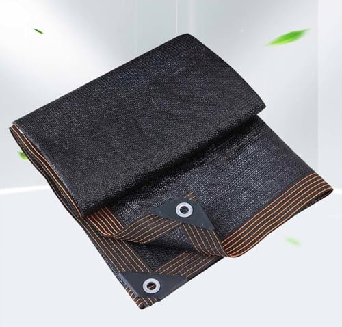 Telo Ombreggiante Occhiellato Vela Ombreggiante Impermeabile protezione privacy Antistrappo 90% Protezione Solare Tessuto Ombreggiante Traforato Balcone, Giardino, Rete Antigrandine ,black-3x6m