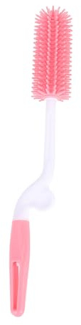 Goupillon Rotatif en Silicone pour Biberon et Tasse, Séchage Rapide | Tête Remplaçable, Conception Flexible et Résistante aux Déchirures, Adaptée aux Petites Bouteilles et Pièces de Tire-Lait