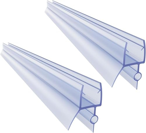 Baogu 2X 50cm PVC Rubber Plastic Bath Shower Screen Seal Strip Perfect for 4-12mm Straight Glass Door 12-17mm Gap (12mm)