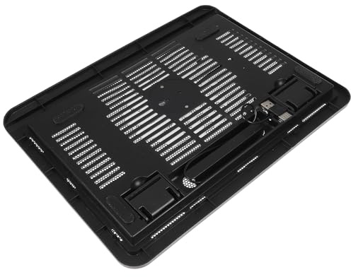 CLISPEED Almohadilla de refrigeración negra para portátil con alta durabilidad y diseño de carga USB, material de plástico y hierro, longitud de cable de 0,5 m, para uso en portátiles de juegos y