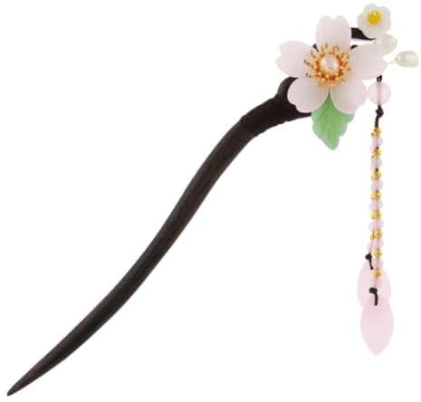 ABOOFAN Chinesische Haarstäbchen und Achat mit Elegantem Blumenmuster Haarnadel für Haarknoten Stilvoller Haarschmuck für Asiatische Frisuren und Haarstyling
