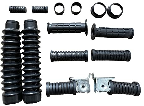 Gummiteile Set (14-teilig) Griffe + Faltenbalg + Fußrastengummi für Simson S51 S70 S53