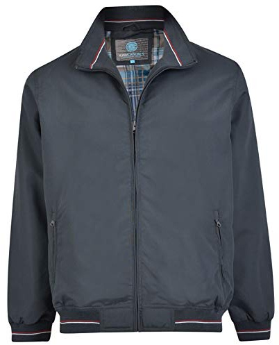 Kam Herr stor storlek lätt skal sommar bomber Harrington jacka kappa marinblå, Marinblått Xsp, 5XL