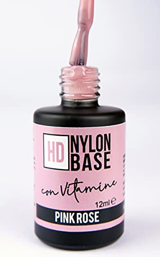 PINK ROSE - Base soak off modellante rinforzante unghie con FIBRE di Nylon, vitamine e calcio - Tecnica SEMIPERMENTE con RINFORZO - 12ml | Beauty Space nails