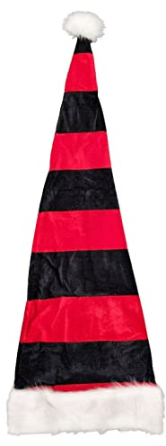 Ciffre Große XXL Lange Weihnachtsmütze Nikolausmütze Rainbow Bunt Blau Schwarz Rot Weiß Santa Mütze Nikolaus Viele Farben