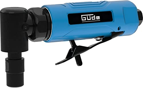 Güde DL-Winkelstabschleifer 20.000 (abgewinkelt, max. Arbeitsdruck 6.3 bar, Luftbedarf 128 l/min, 20000 1/min, Abluftkanal, geringes Gewicht, zum Schleifen, Entgraten, Fräsen und Polieren)