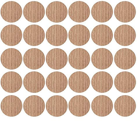 cyclingcolors 30x Abdeckkappen Selbstklebend 20 mm Schrank Regal Bohrloch Abdeckung zum kleben schutzkappen, Eiche hell