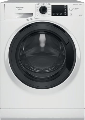 Hotpoint - NDB8635KFR Lave-linge Séchant Posable - Capacité 8 kg - Chargement Frontal, 1351 tr/min, Moteur Inverter, Vapeur Anti-odeur - H 85 x L 59.5 x P 54 cm - Classe Énergétique D - Blanc