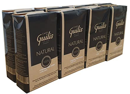 CAFES GUILIS DESDE 1928 AMANTES DEL CAFE Café Molido Natural - 8 uds de 250 gr c.u. - Pack 2 kg